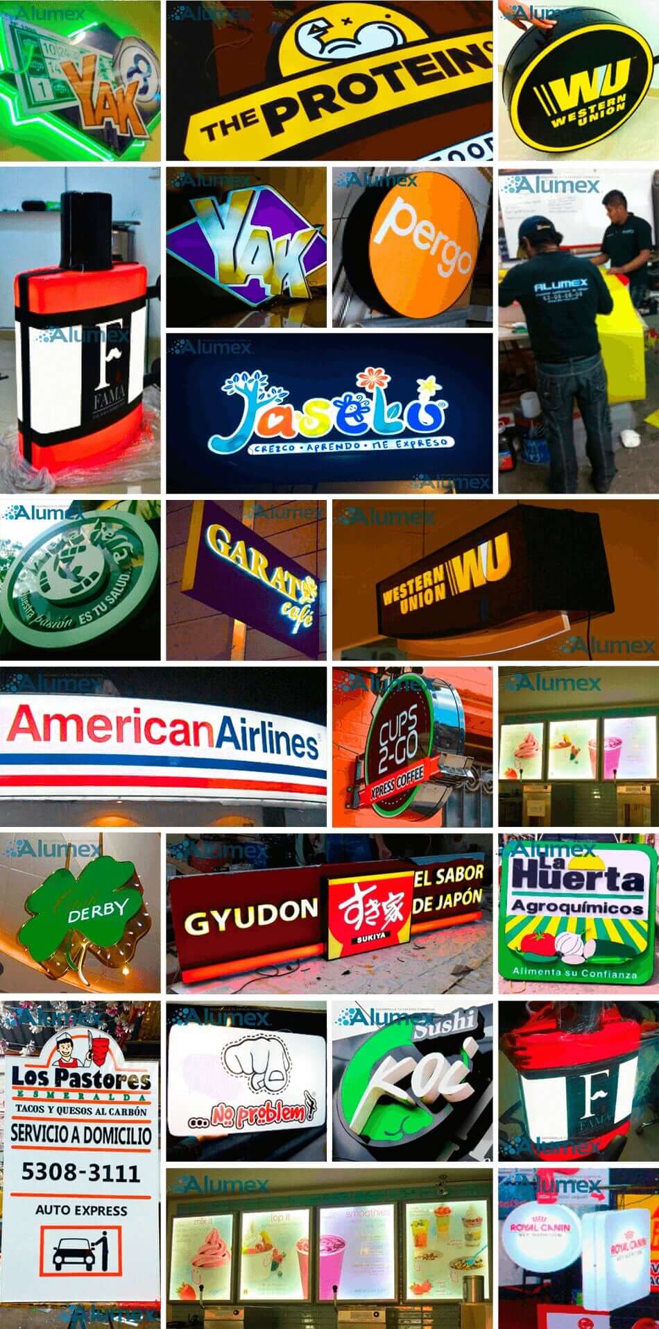 cajas luminosas 3d cajas de luz brillantes cajas para pymes cajas espectacules anuncios luminosos anuncios super brillantes cdmx - Anuncios Luminosos De Mexico ALUMEX